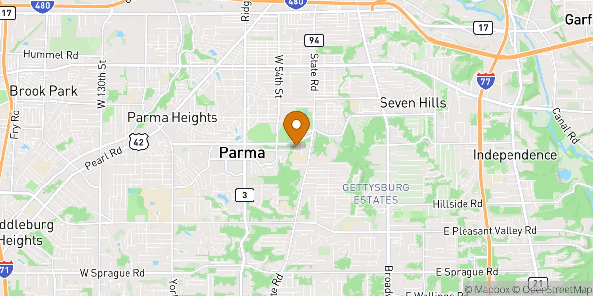 neighborhood map in Parma, OH