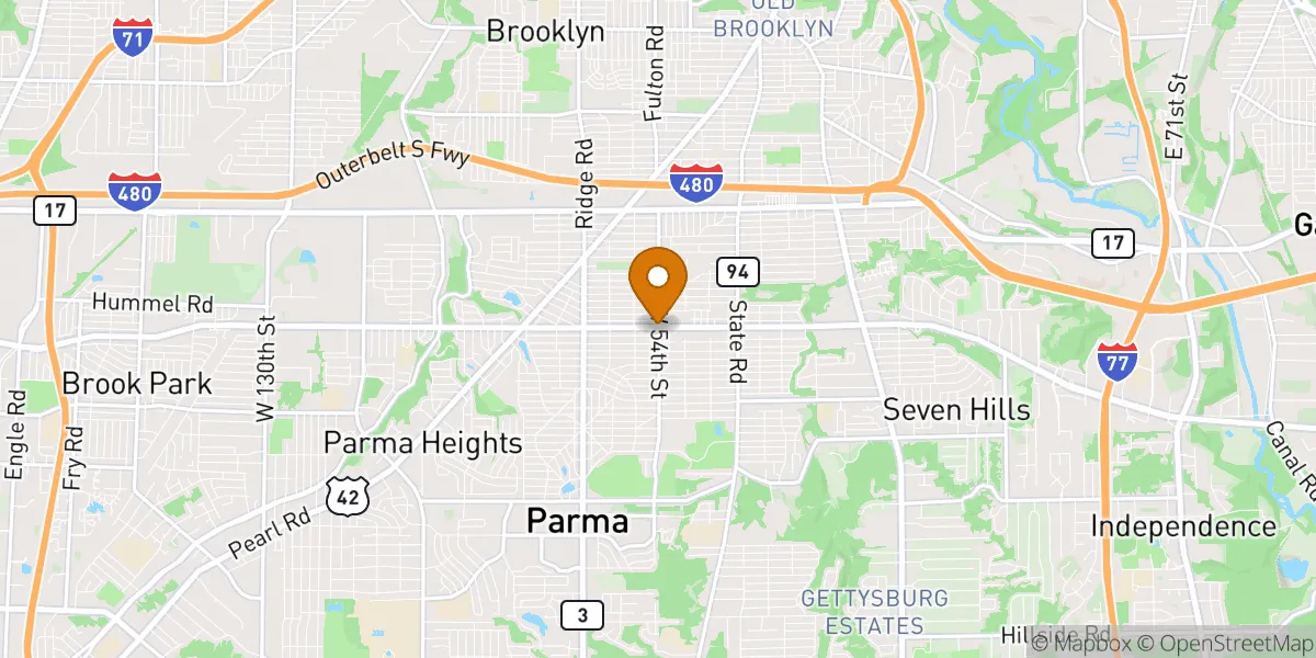 neighborhood map in Parma, OH