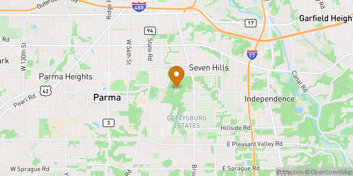 neighborhood map in Parma, OH