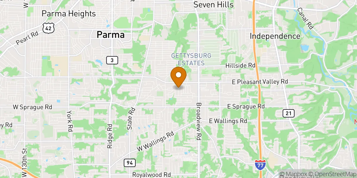 neighborhood map in Parma, OH