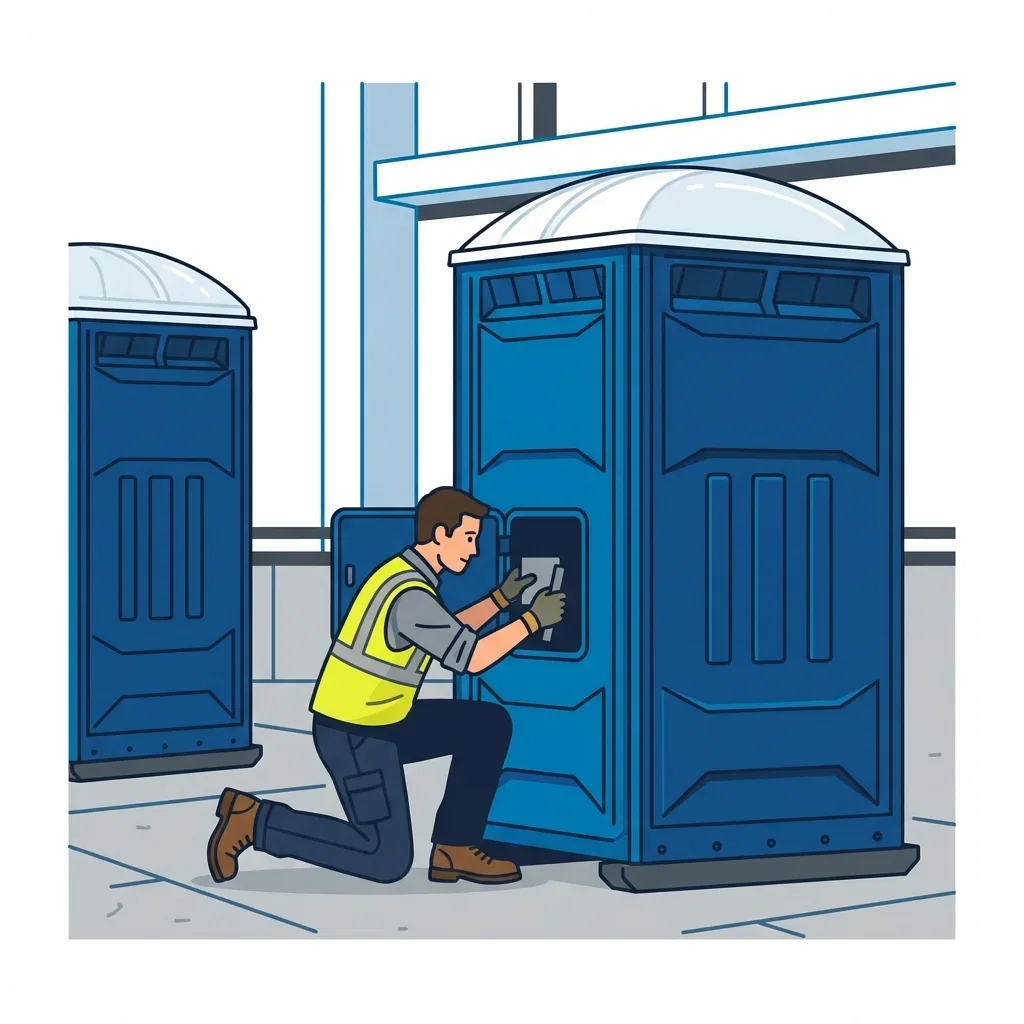 High-rise construction site sanitation logistics in Parma, OH